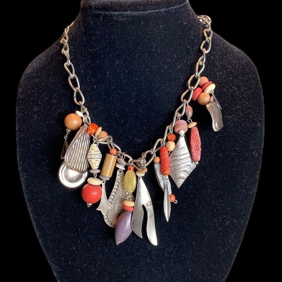 #406 VINTAGE COLDWATER CREEK Multi Pendant Necklace - Picture 1 of 7